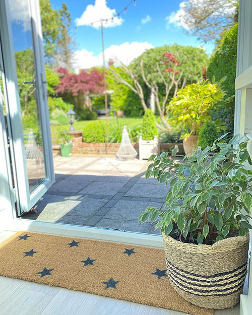 Multi Stars Patio Doormat Artsy Mats