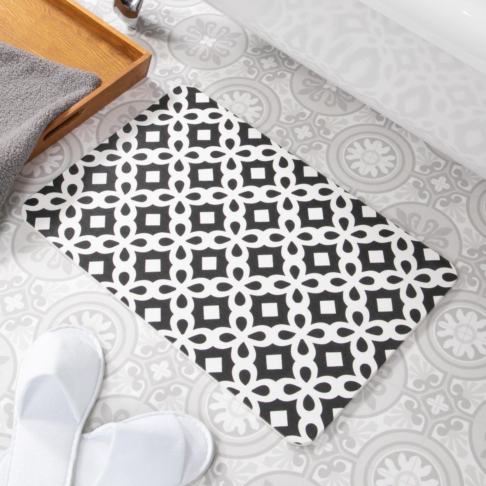 Momobuyi tappeto bagno assorbente tappeto bagno antiscivolo tappeto bagno  pietra diatomite increspature d'acqua marmorizzate. tappeto bagno doccia :  : Casa e cucina