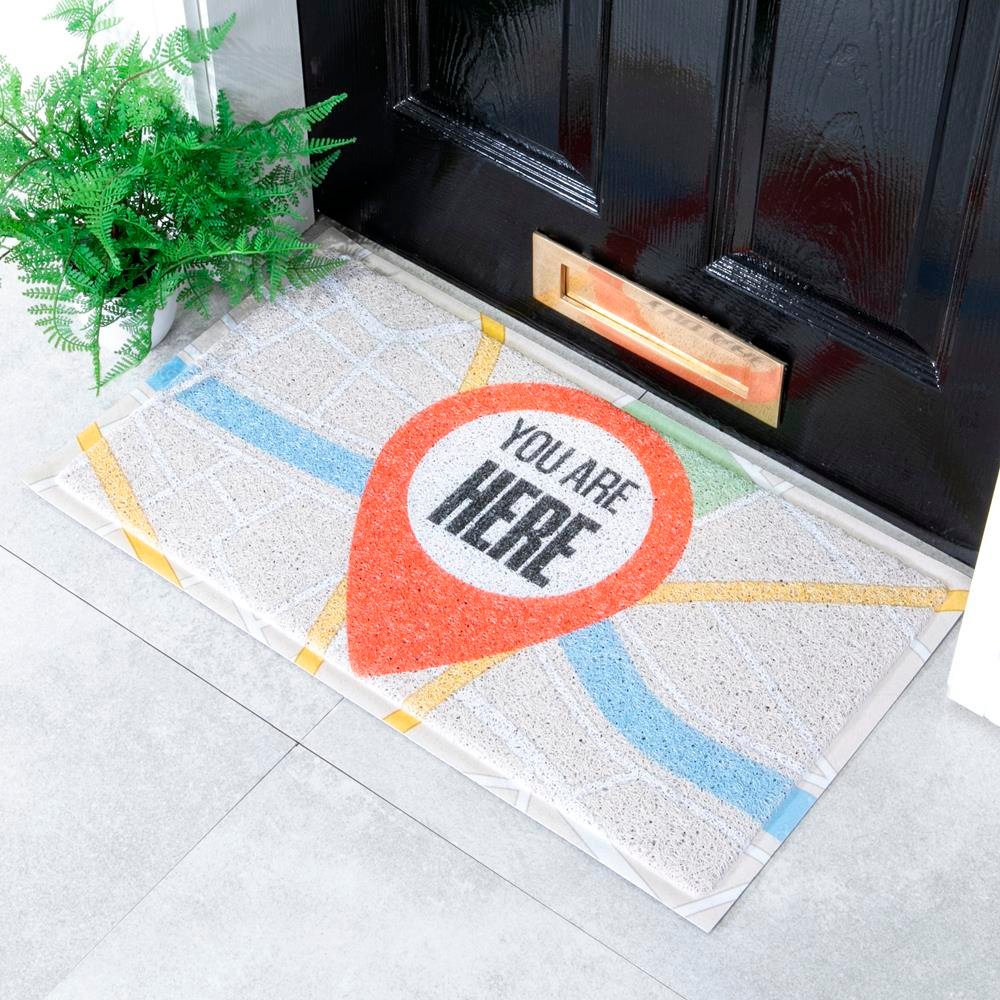 You Are Here Doormat (70 x 40cm) Artsy Mats