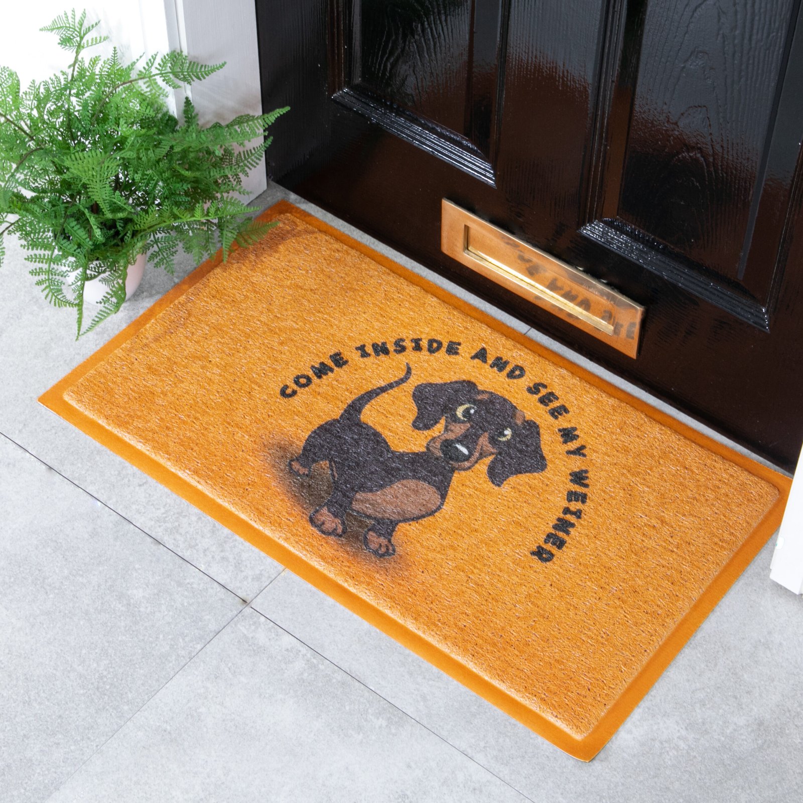 DII Rusty Orange Welcome Doormat